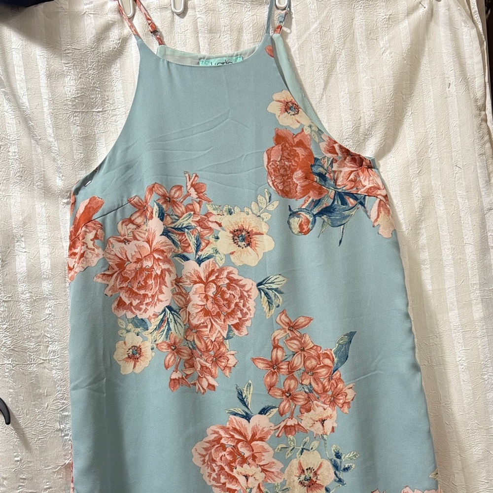 Karlie Teal and Pink Floral Camisole, Size L